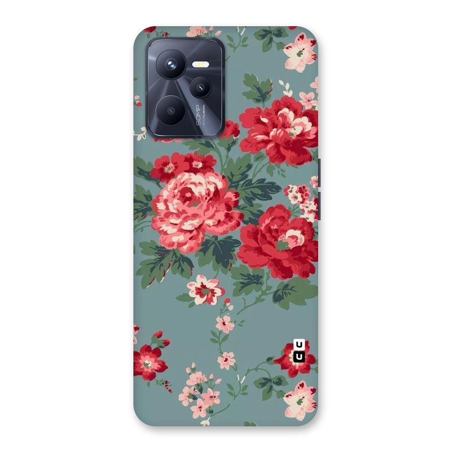 Aesthetic Floral Red Back Case for Realme C35