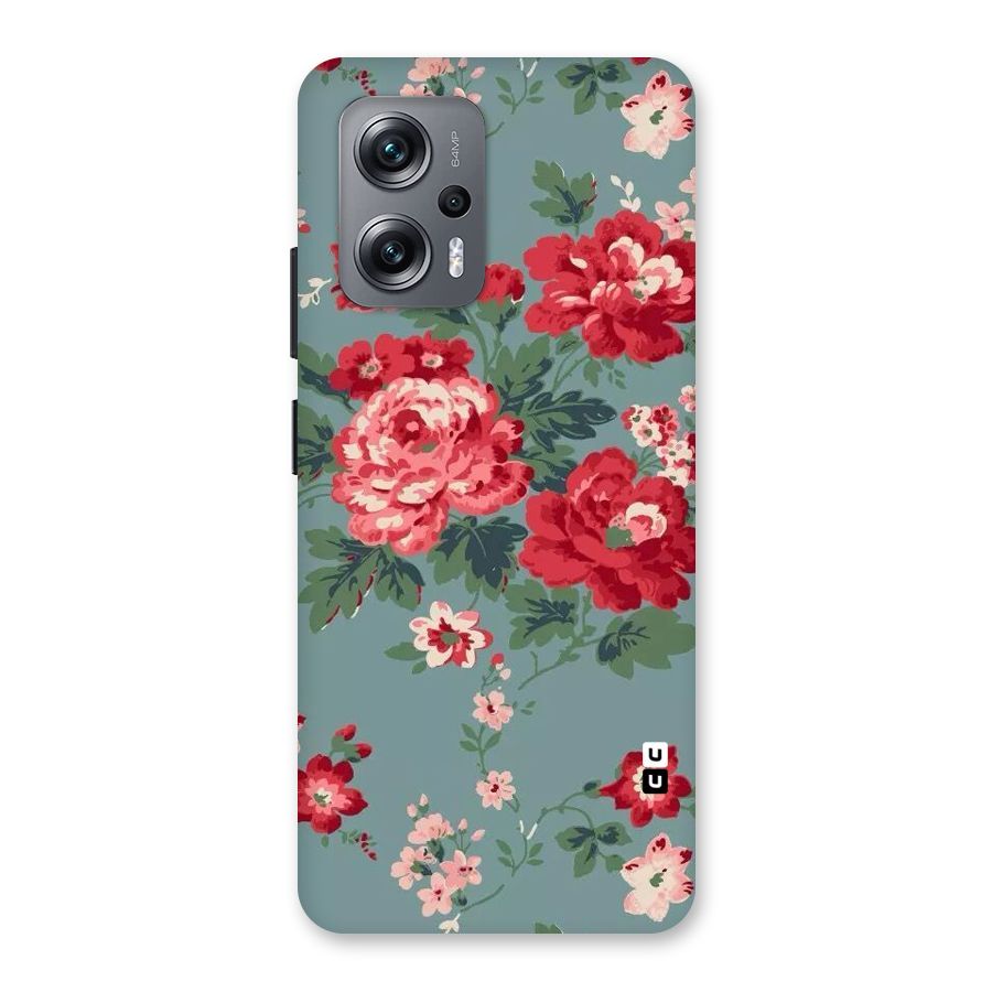 Aesthetic Floral Red Back Case for Redmi K50i