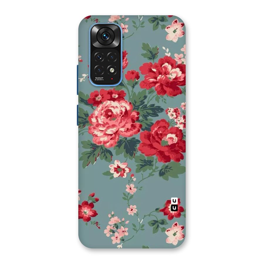 Aesthetic Floral Red Back Case for Redmi Note 11S