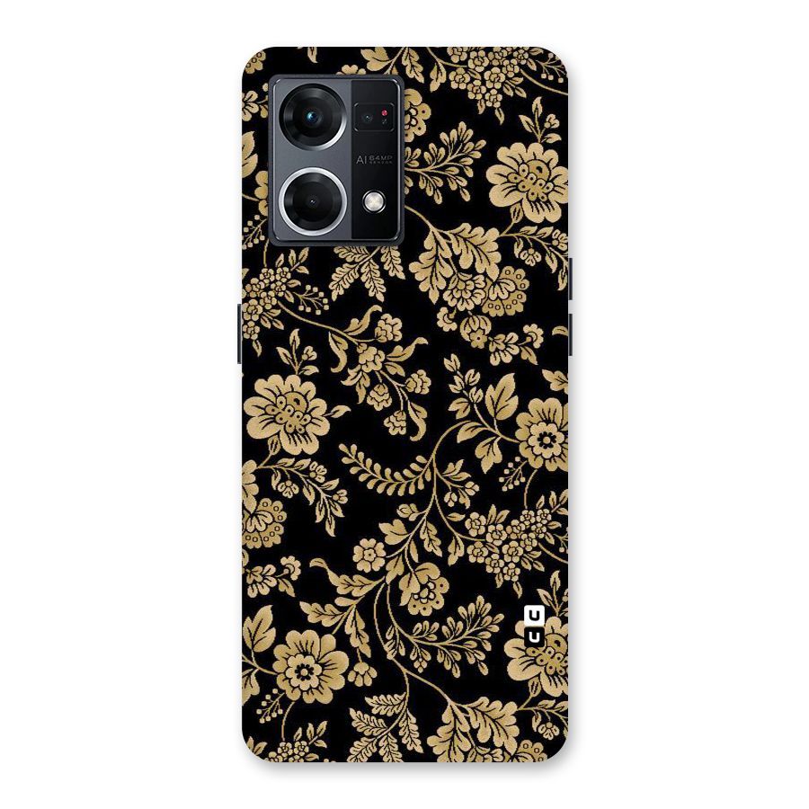 Aesthetic Golden Design Glass Back Case for Oppo F21 Pro 5G