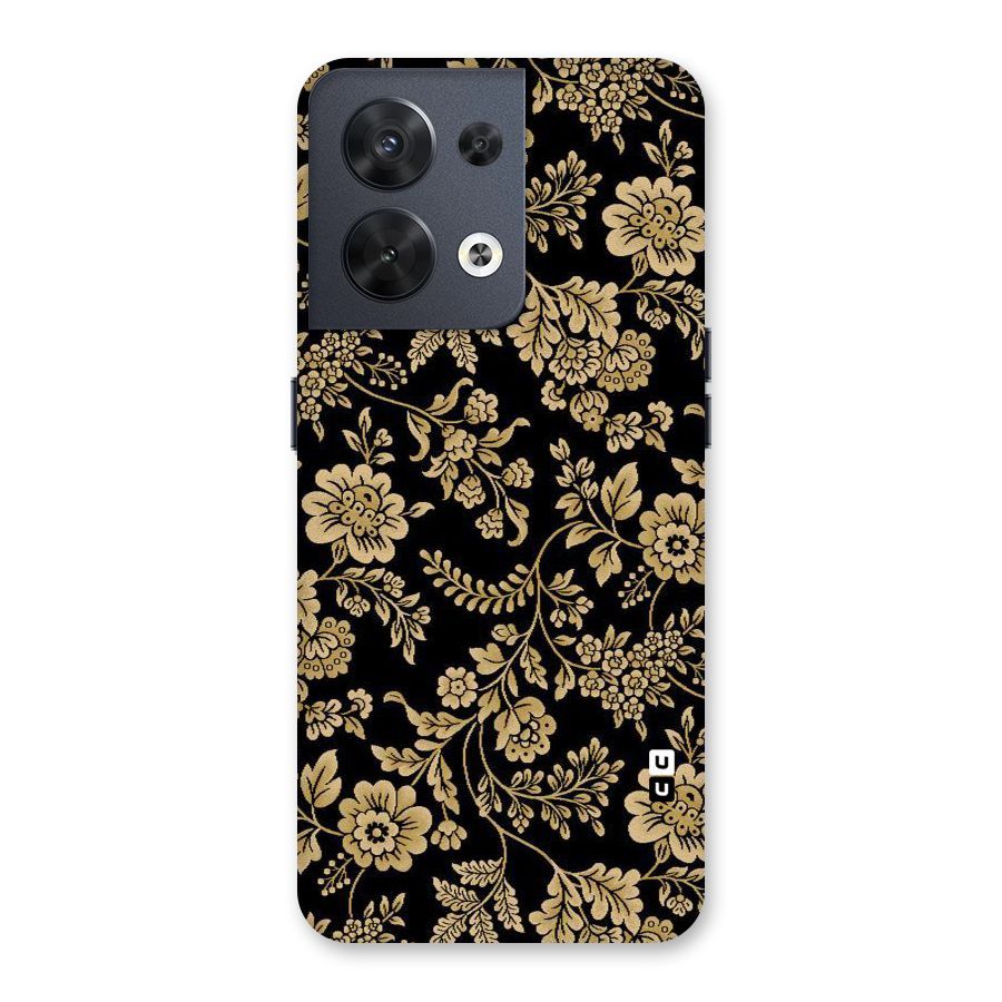 Aesthetic Golden Design Back Case for Oppo Reno8 5G