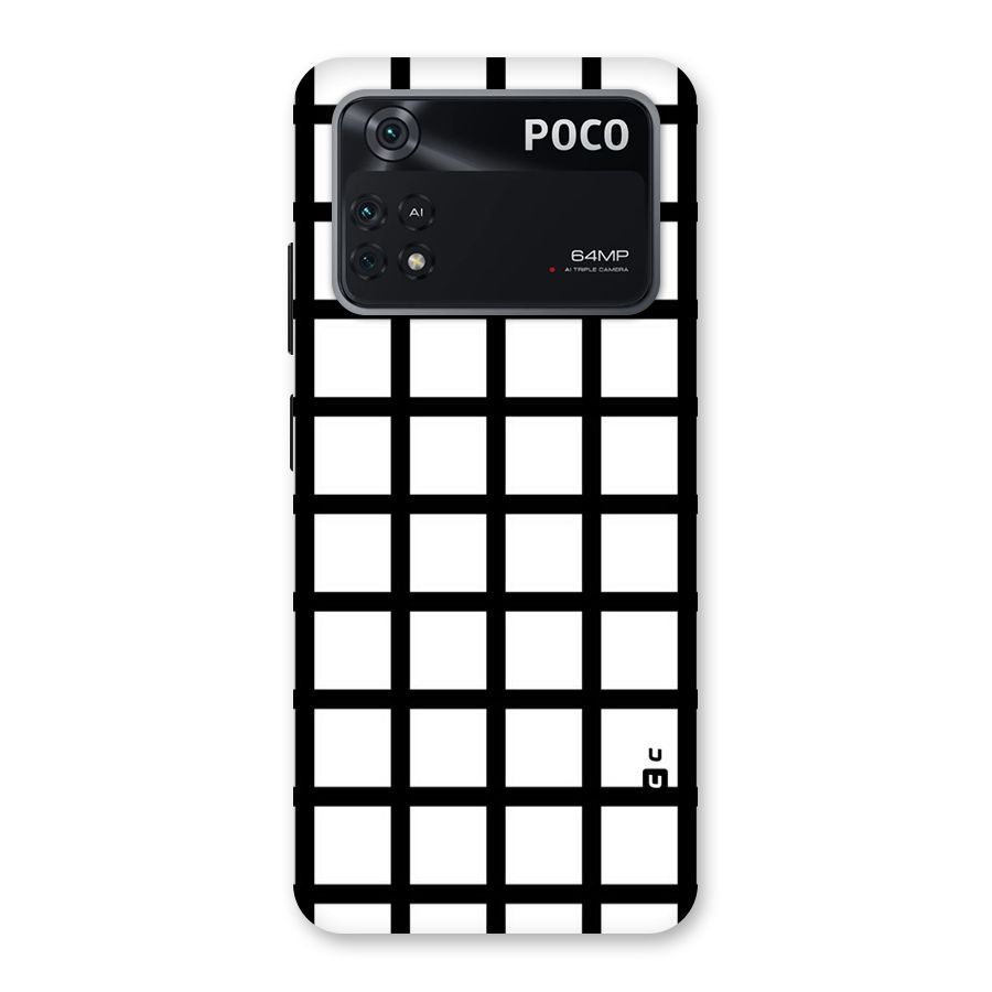 Aesthetic Grid Lines Back Case for Poco M4 Pro 4G