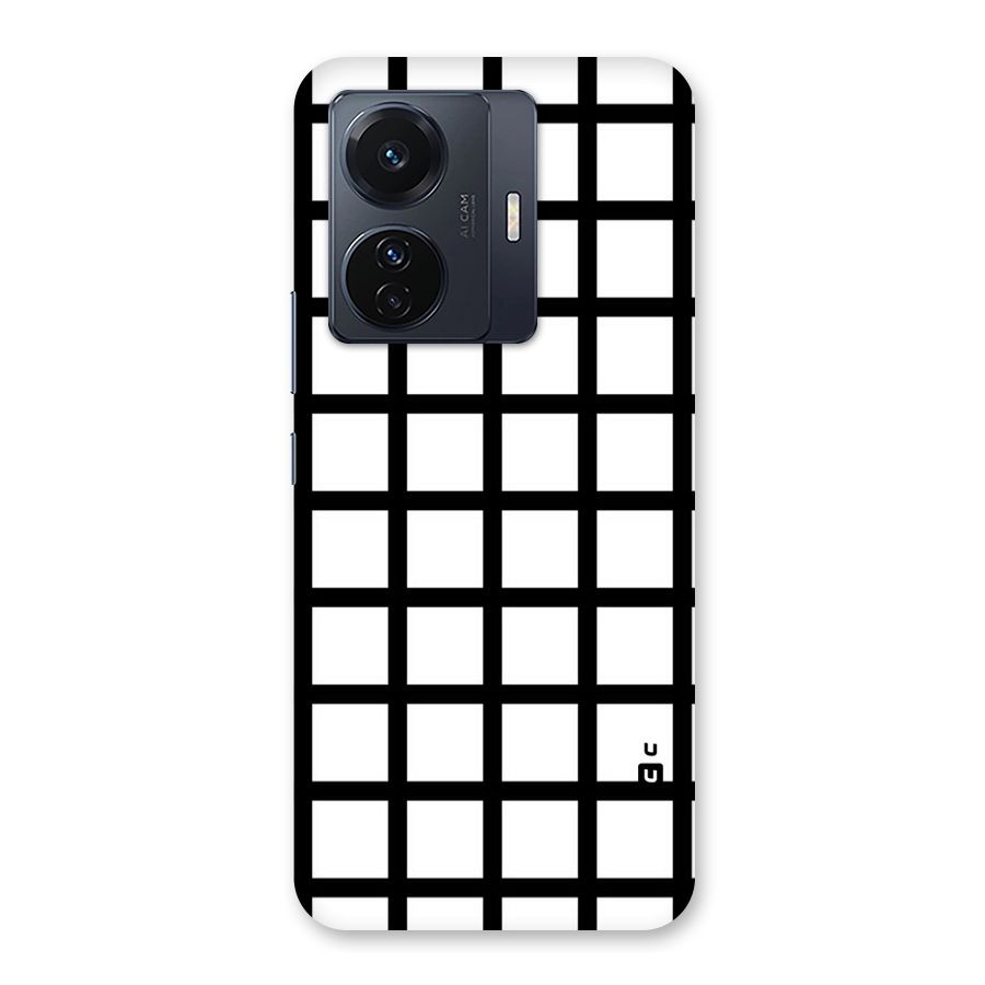 Aesthetic Grid Lines Back Case for Vivo T1 Pro