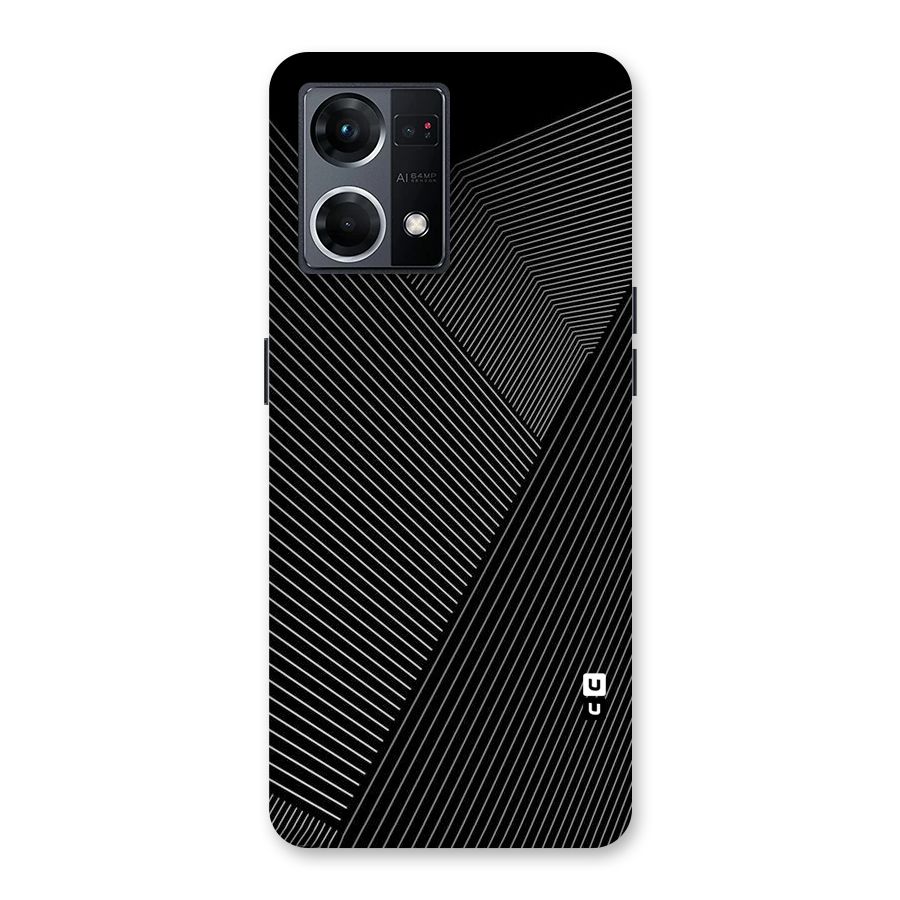 Aesthetic White Stripes Glass Back Case for Oppo F21 Pro 5G