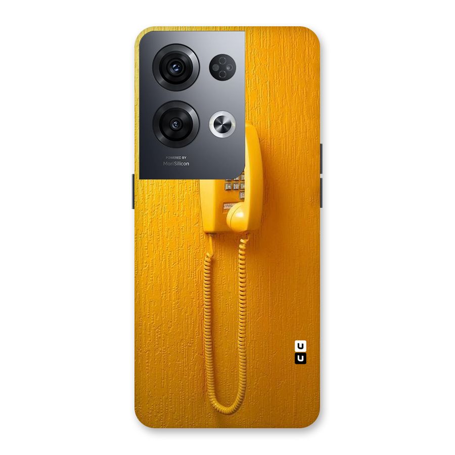 Aesthetic Yellow Telephone Back Case for Oppo Reno8 Pro 5G