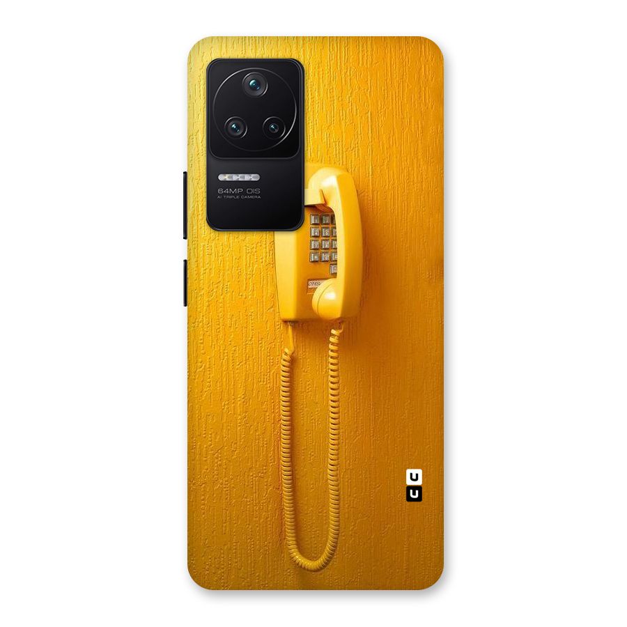 Aesthetic Yellow Telephone Back Case for Poco F4 5G