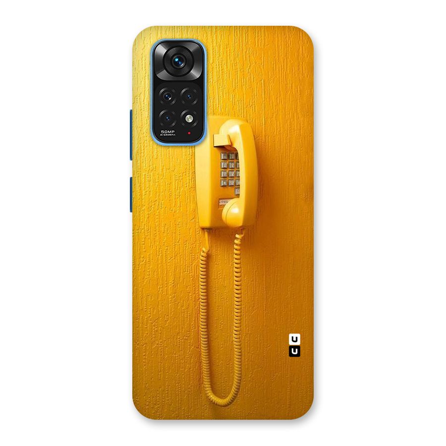 Aesthetic Yellow Telephone Back Case for Redmi Note 11S
