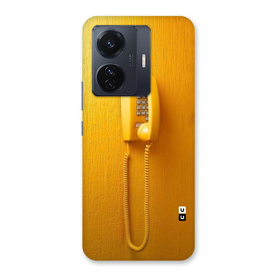 Aesthetic Yellow Telephone Back Case for Vivo T1 Pro