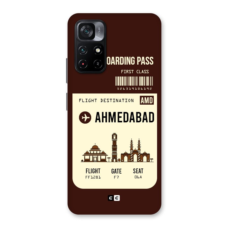 Ahmedabad Boarding Pass Back Case for Poco M4 Pro 5G