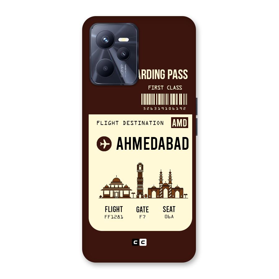 Ahmedabad Boarding Pass Back Case for Realme C35