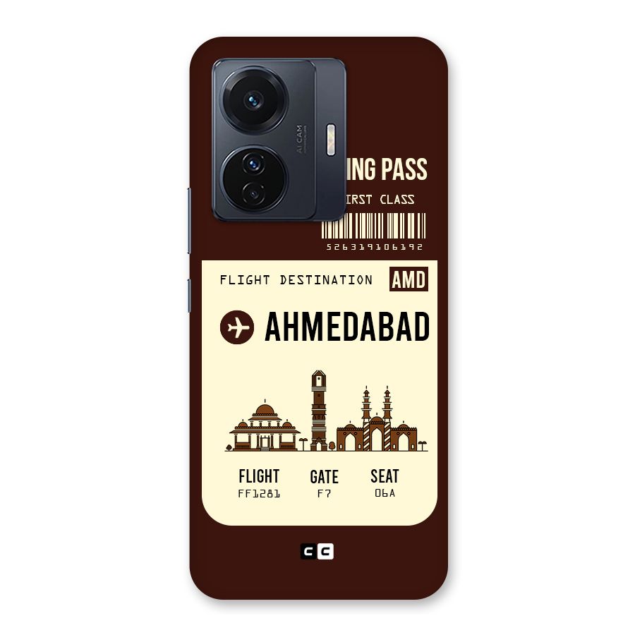 Ahmedabad Boarding Pass Back Case for Vivo T1 Pro