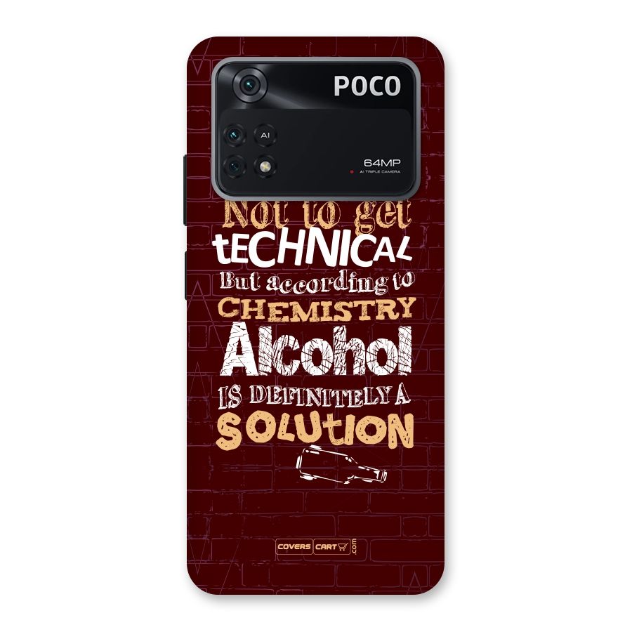 Alcohol is Definitely a Solution Back Case for Poco M4 Pro 4G