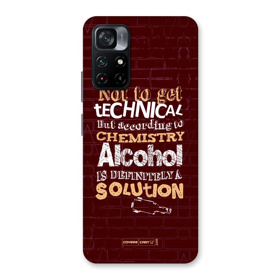 Alcohol is Definitely a Solution Back Case for Poco M4 Pro 5G