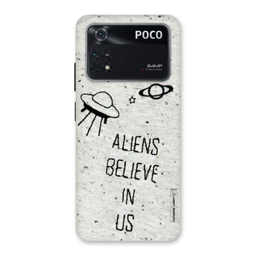 Aliens Believe In Us Back Case for Poco M4 Pro 4G