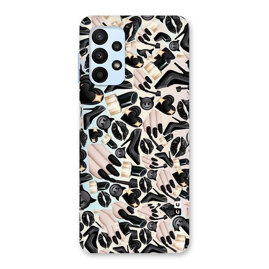 All Black Love Back Case for Galaxy A23