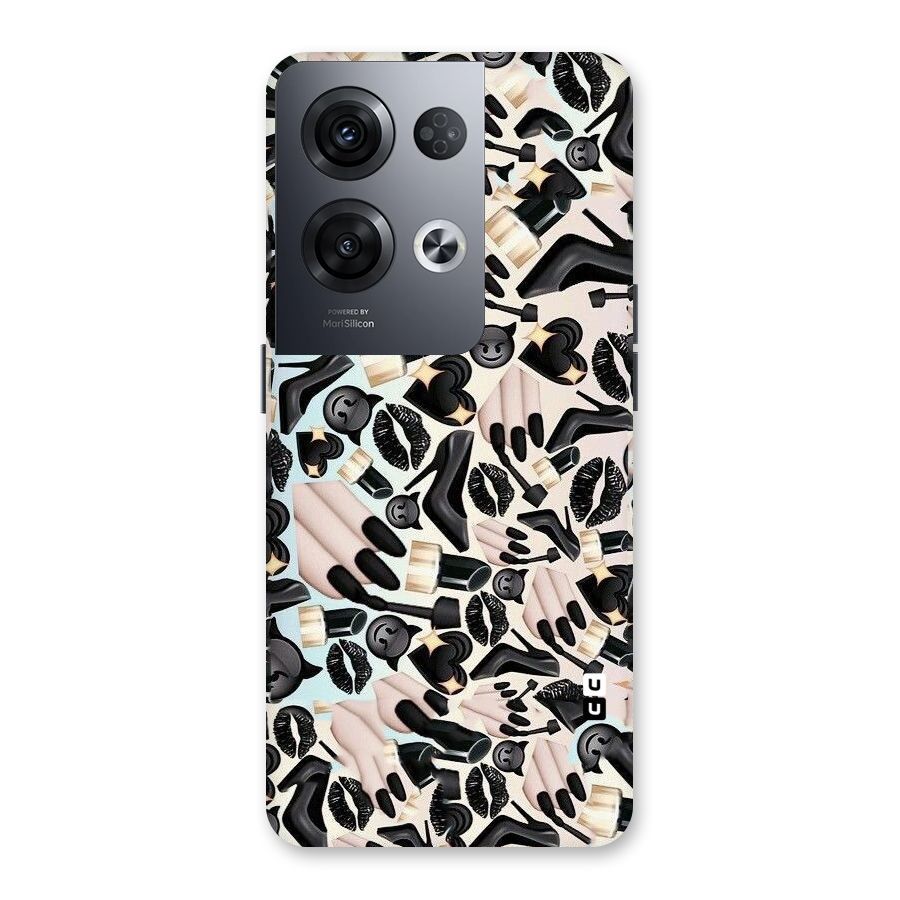 All Black Love Back Case for Oppo Reno8 Pro 5G