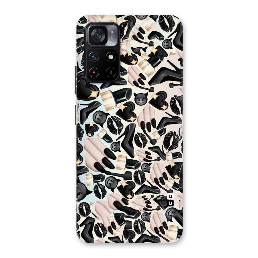 All Black Love Back Case for Poco M4 Pro 5G