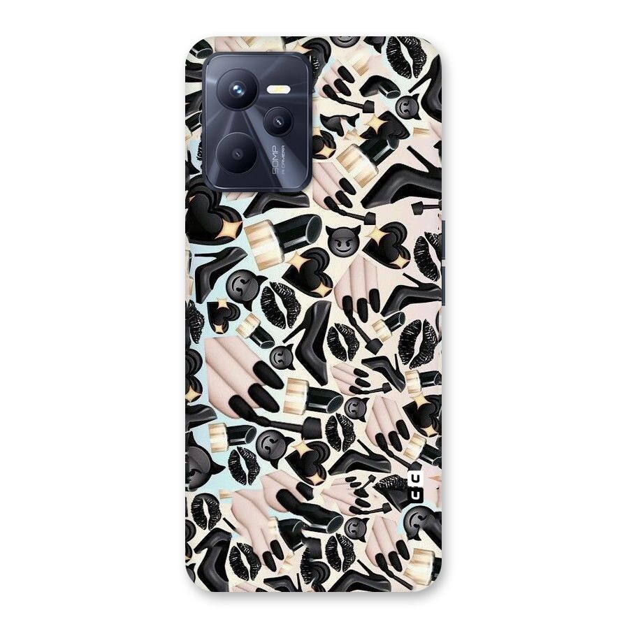 All Black Love Back Case for Realme C35