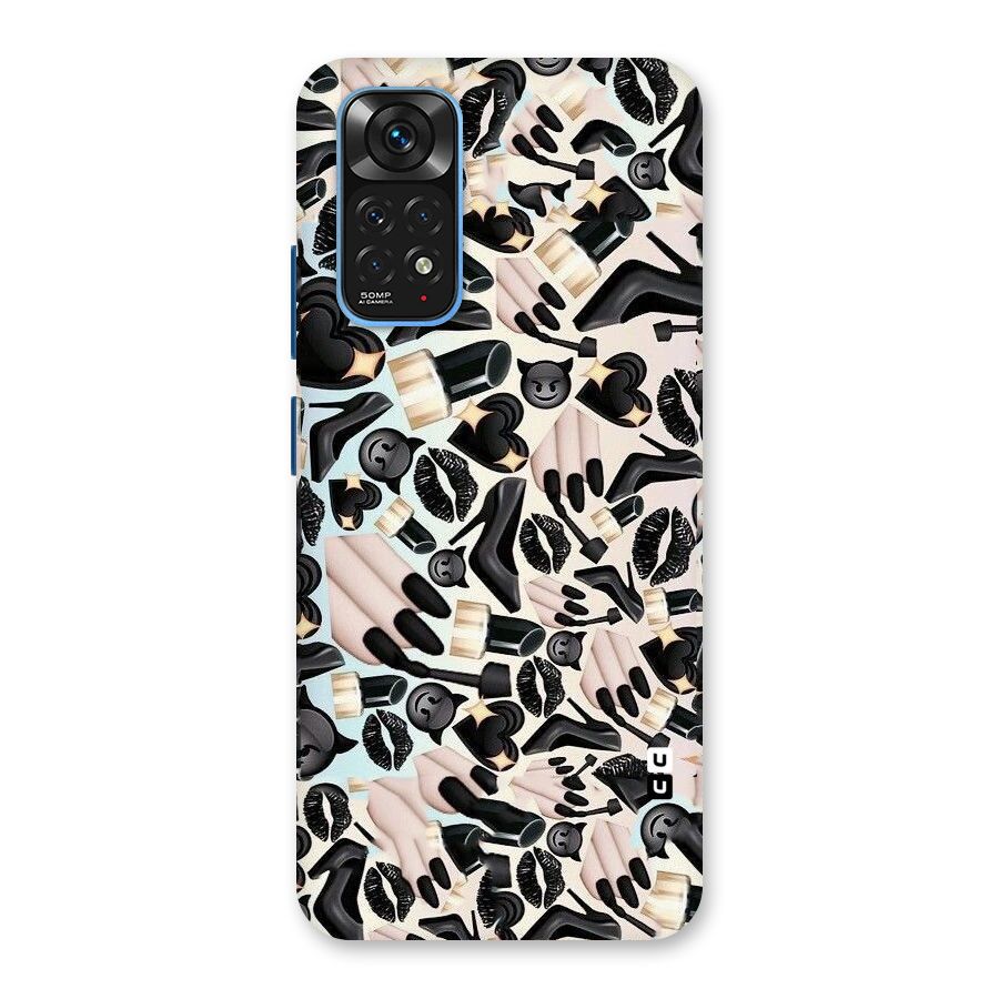 All Black Love Back Case for Redmi Note 11S