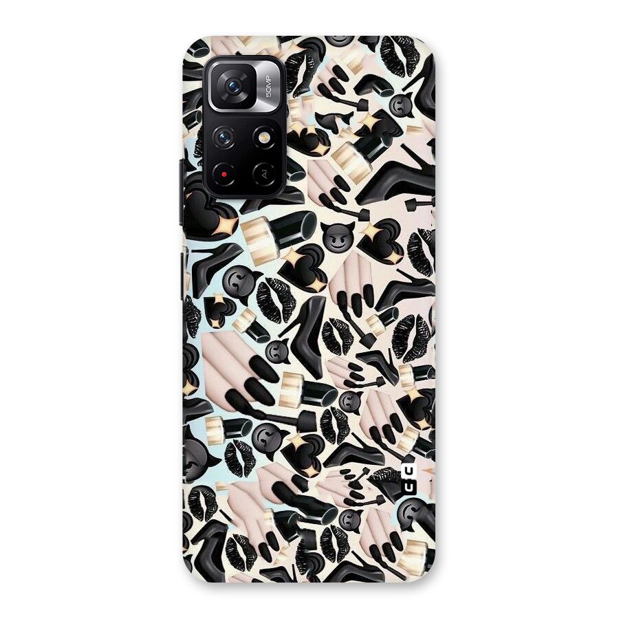All Black Love Back Case for Redmi Note 11T 5G