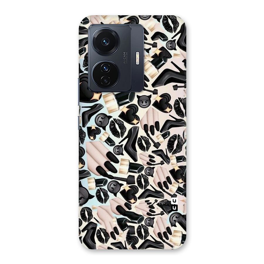 All Black Love Back Case for Vivo T1 Pro