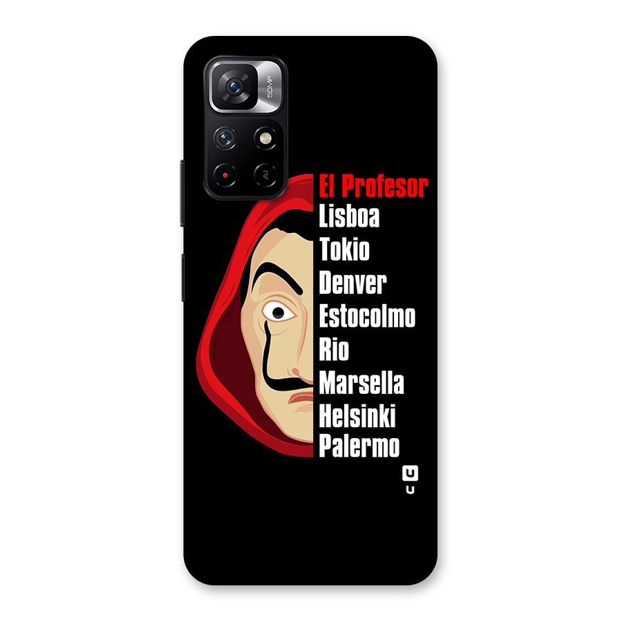 All Members Money Heist Back Case for Redmi Note 11T 5G