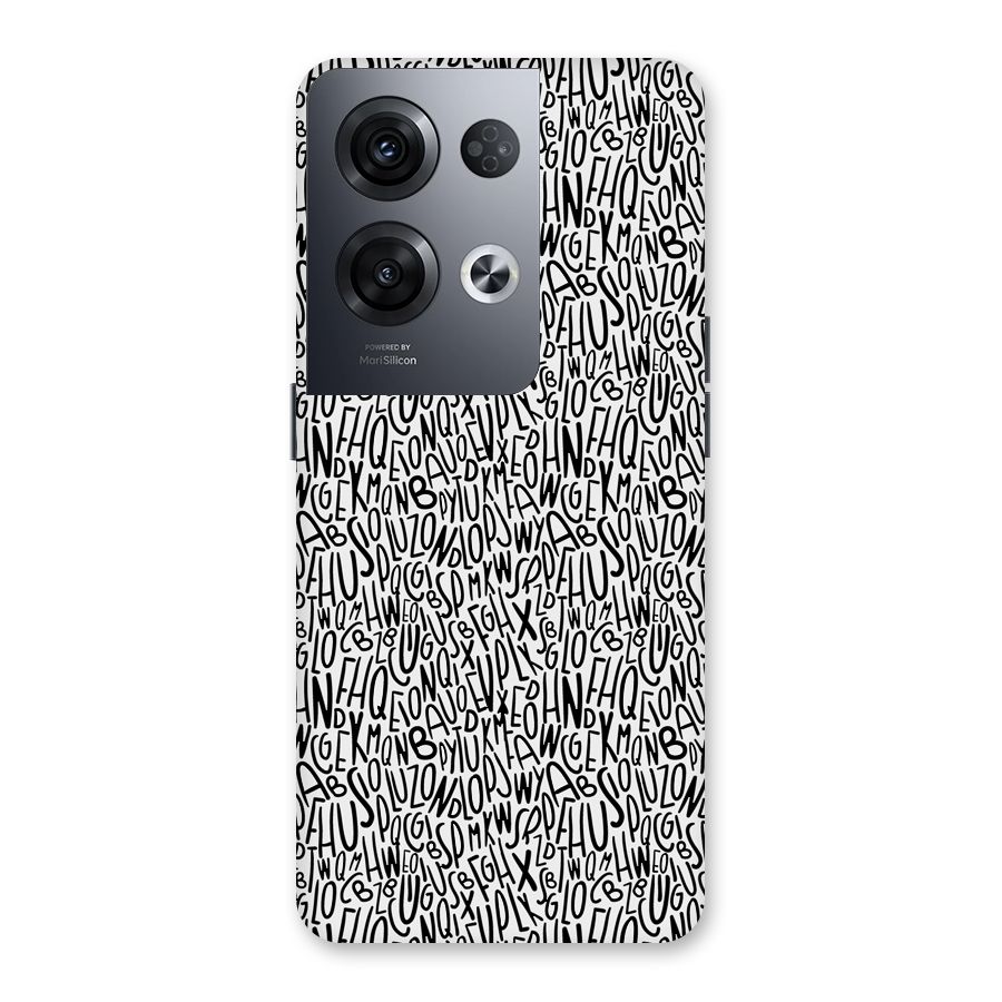 Alphabet Seamless Abstract Back Case for Oppo Reno8 Pro 5G