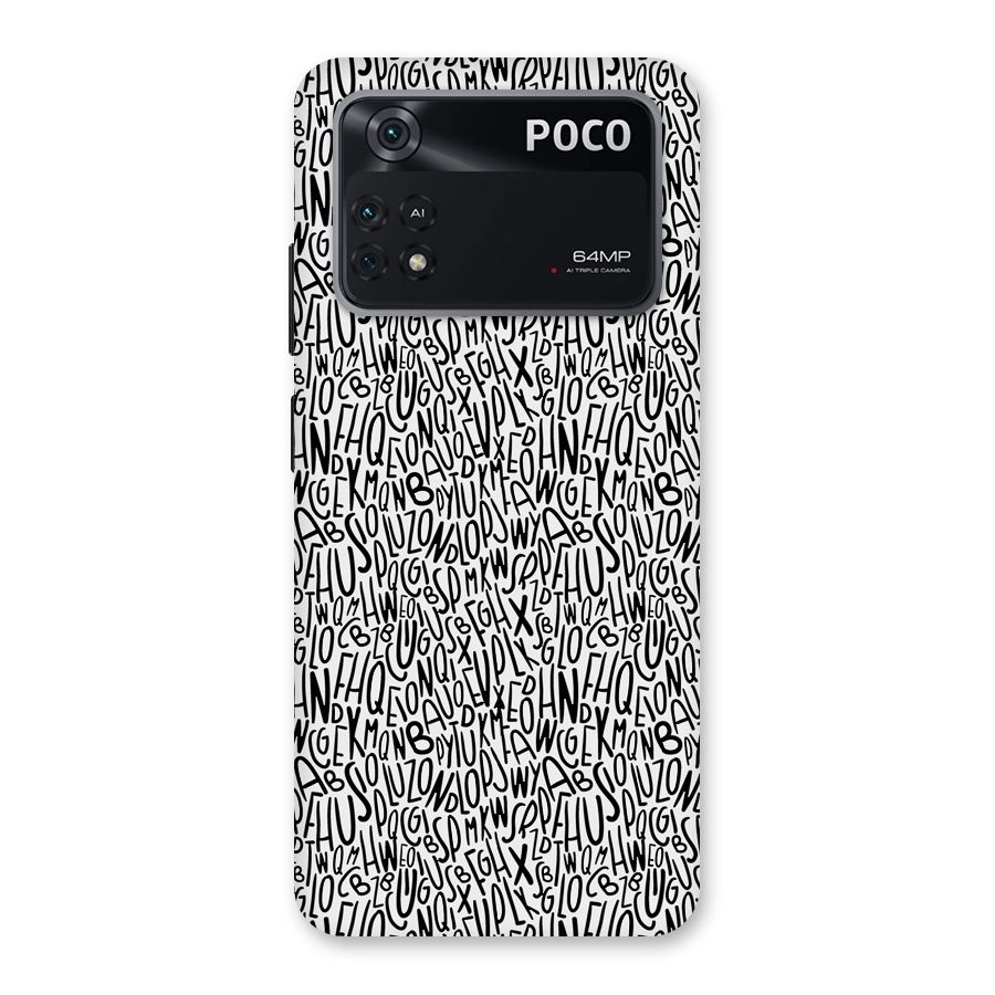 Alphabet Seamless Abstract Back Case for Poco M4 Pro 4G