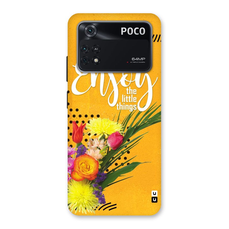 Always Enjoy Little Things Back Case for Poco M4 Pro 4G