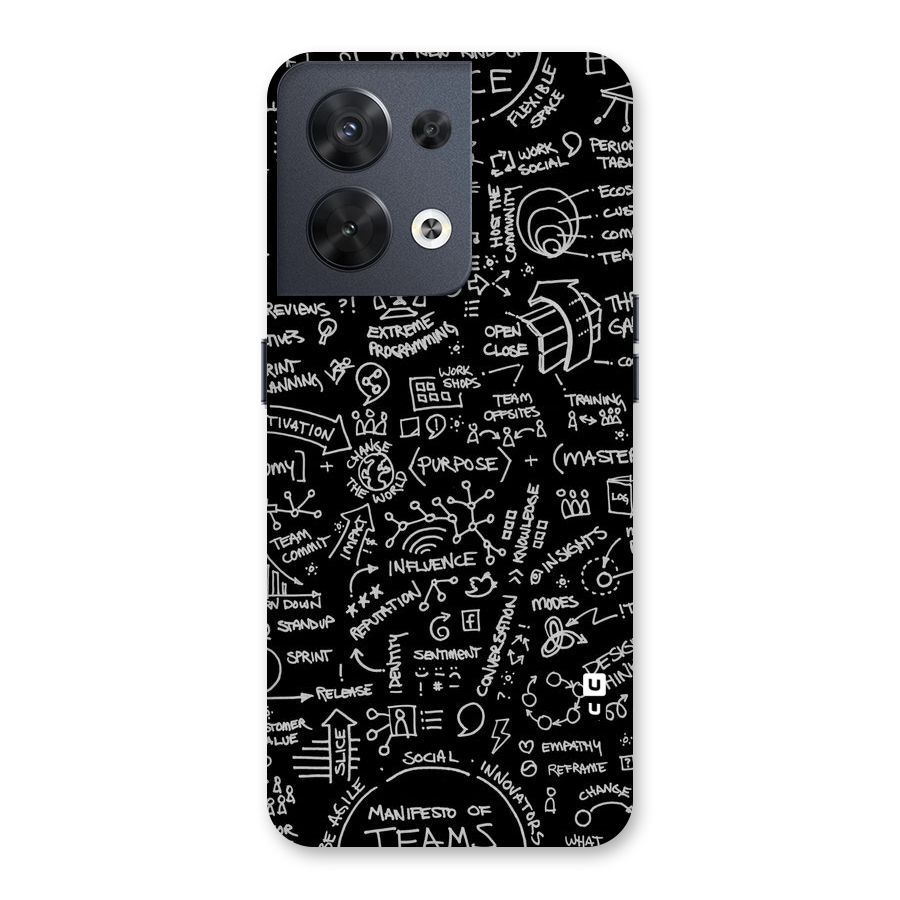 Anatomy Pattern Back Case for Oppo Reno8 5G