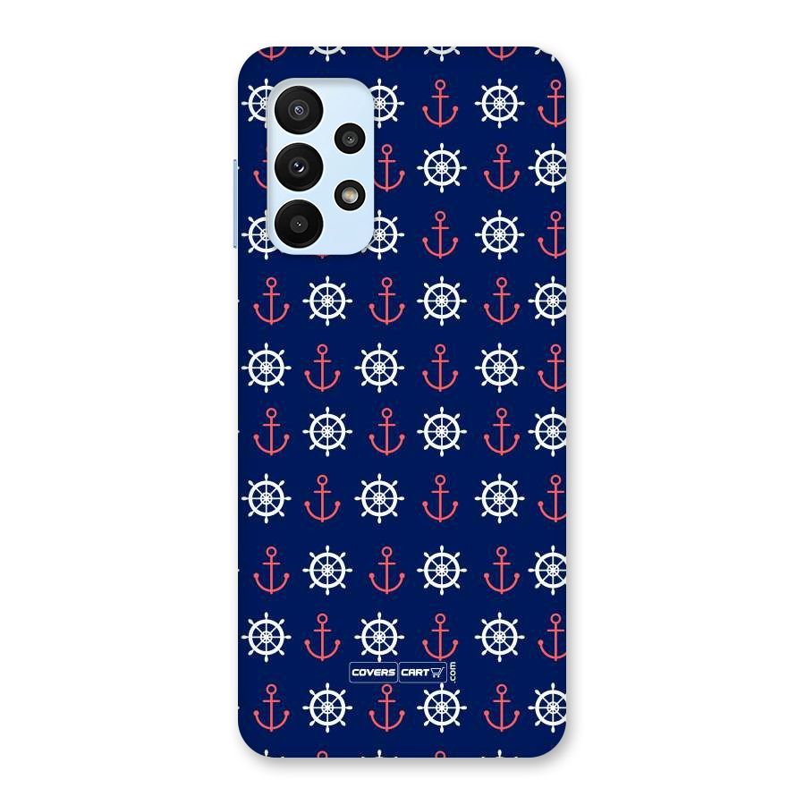 Anchor Pattern Blue Back Case for Galaxy A23