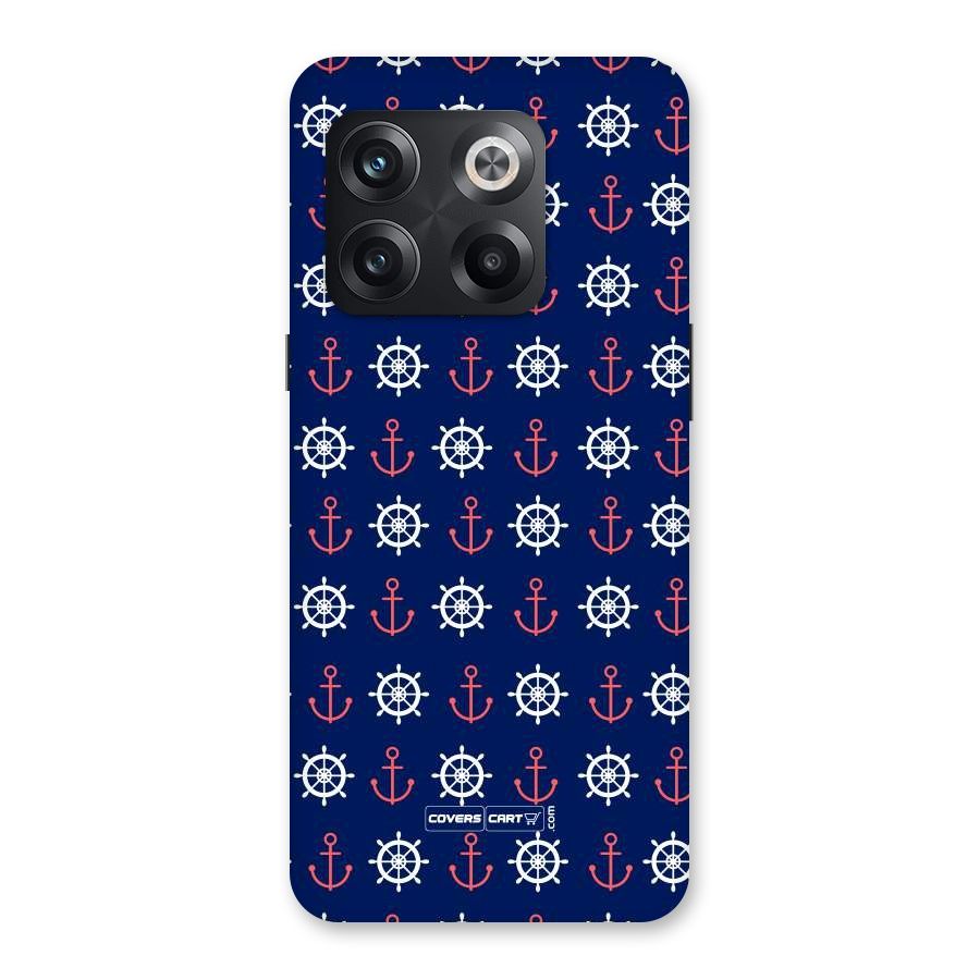 Anchor Pattern Blue Back Case for OnePlus 10T