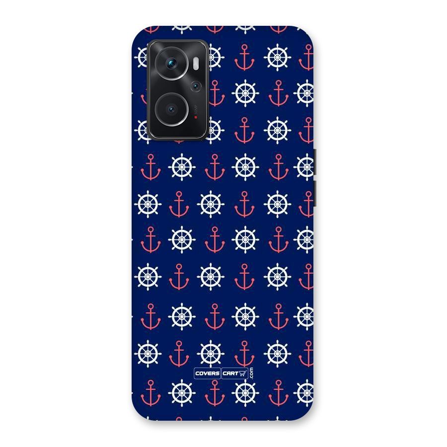 Anchor Pattern Blue Back Case for Oppo K10 4G