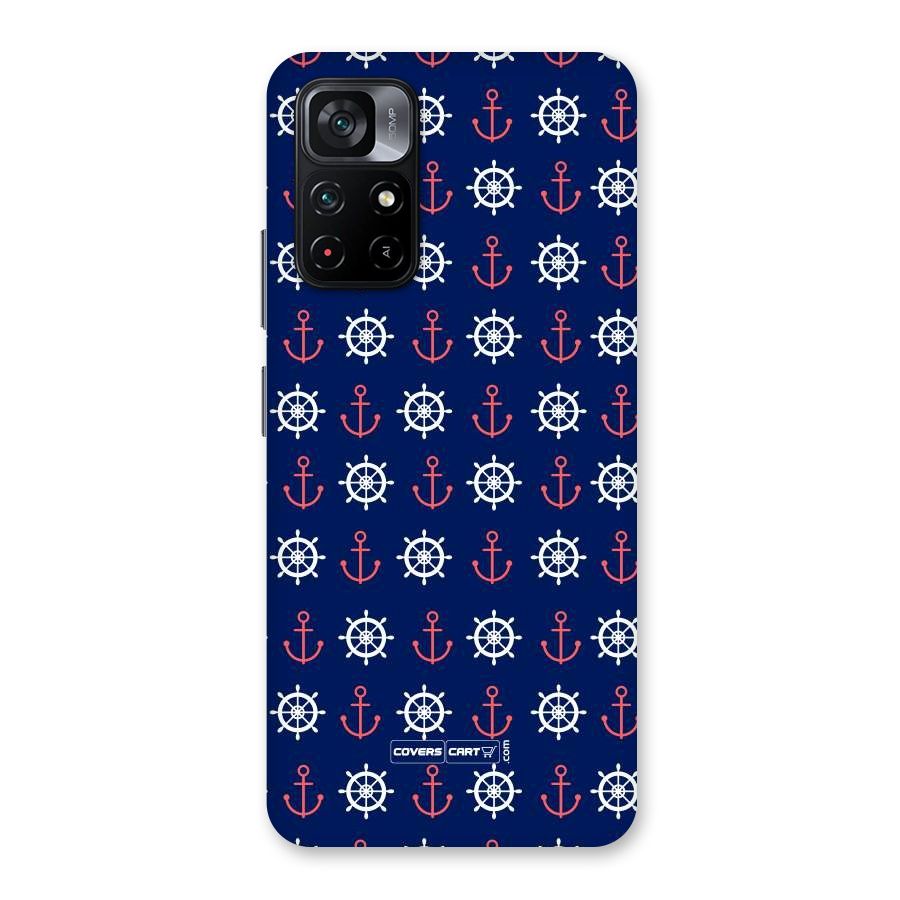 Anchor Pattern Blue Back Case for Poco M4 Pro 5G