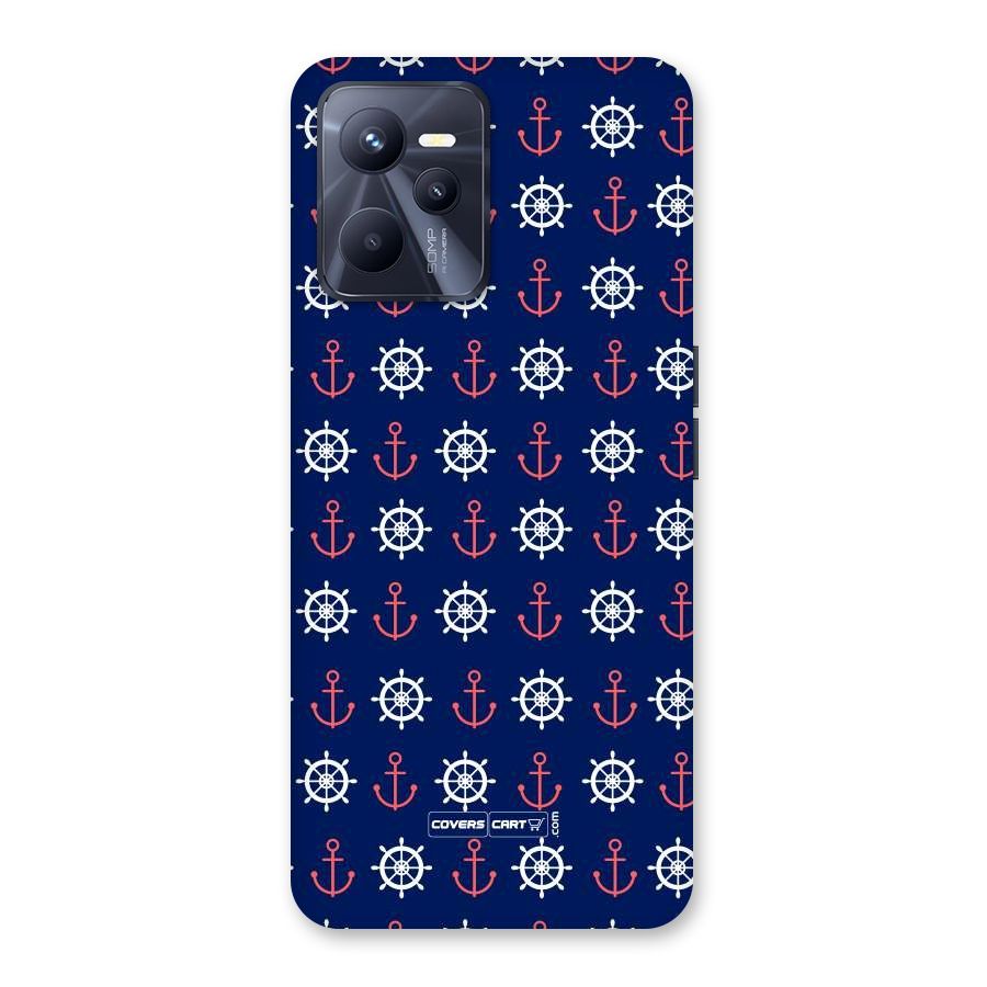Anchor Pattern Blue Back Case for Realme C35