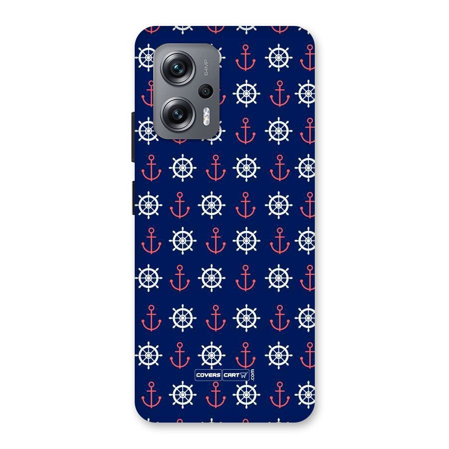 Anchor Pattern Blue Back Case for Redmi K50i