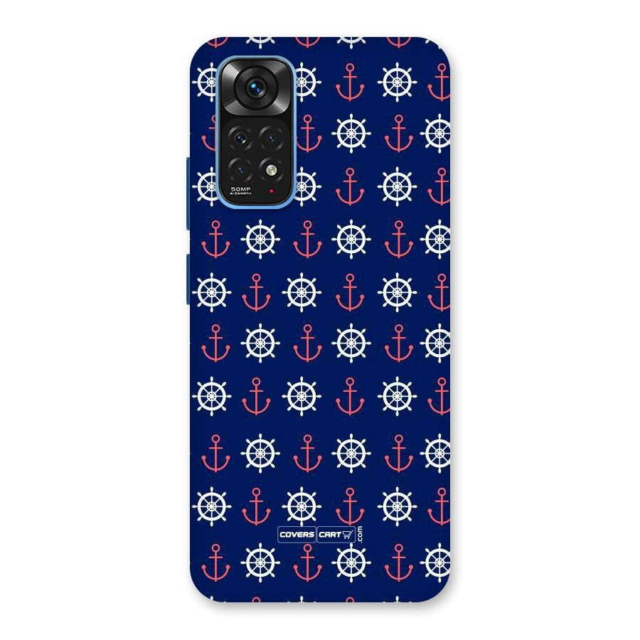Anchor Pattern Blue Back Case for Redmi Note 11S