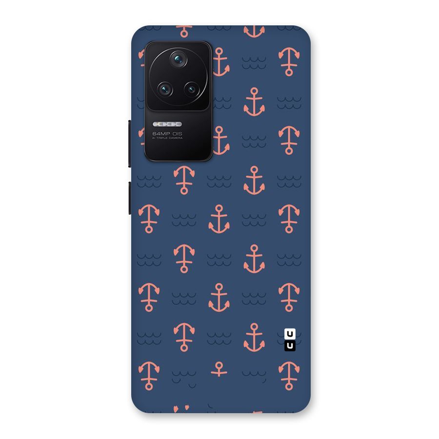 Anchor Sea Blue Back Case for Poco F4 5G