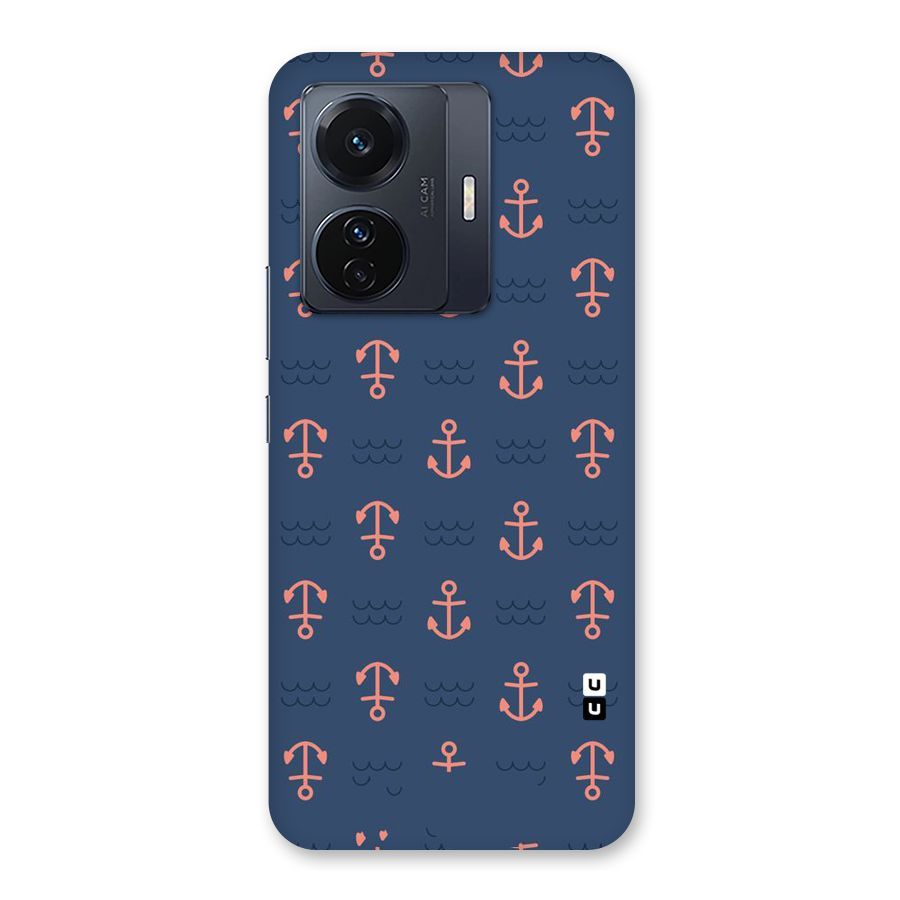 Anchor Sea Blue Back Case for Vivo T1 Pro
