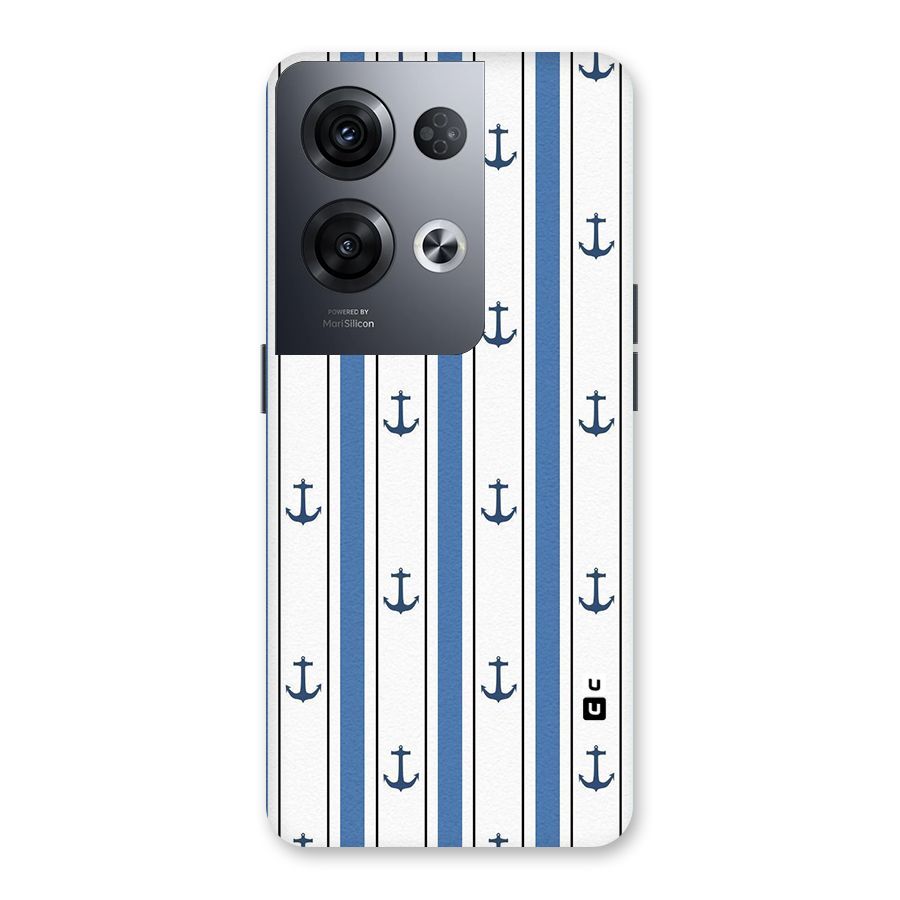 Anchor Stripe Lines Back Case for Oppo Reno8 Pro 5G