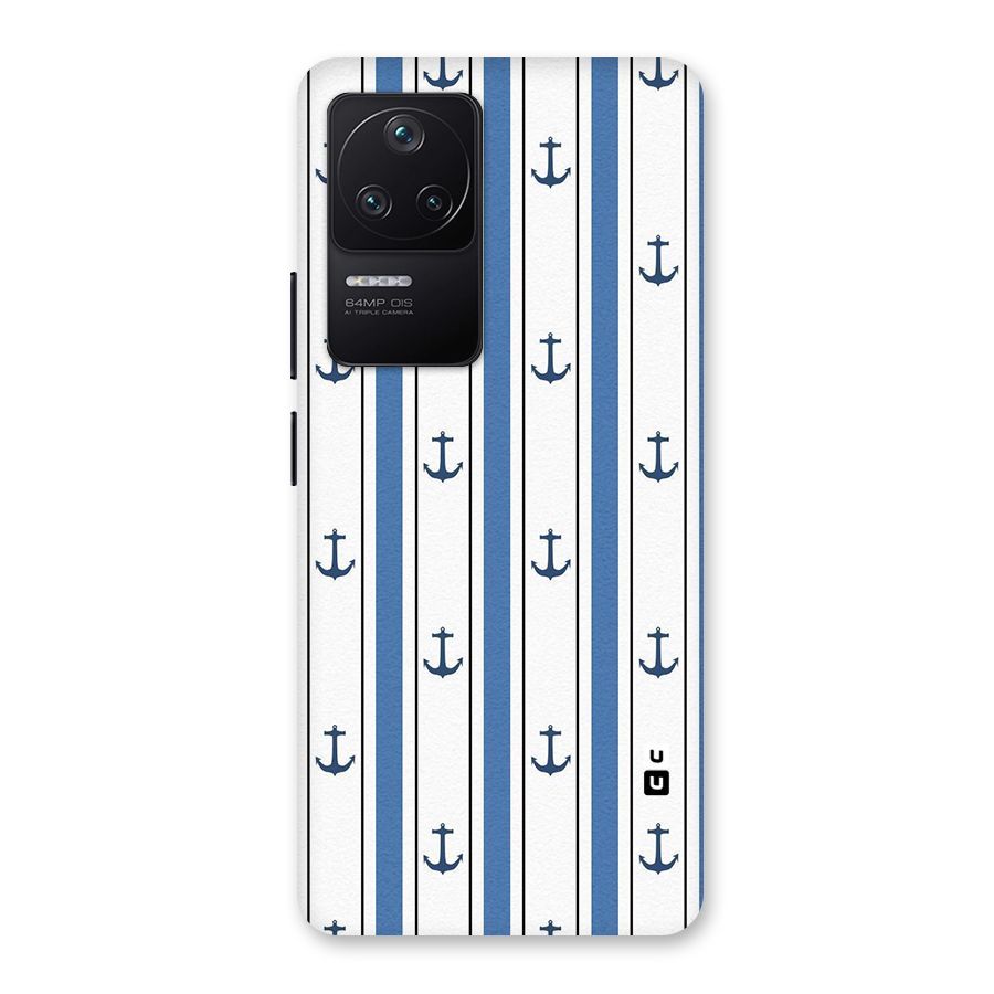 Anchor Stripe Lines Back Case for Poco F4 5G