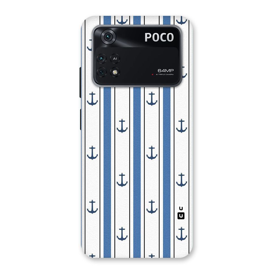 Anchor Stripe Lines Back Case for Poco M4 Pro 4G