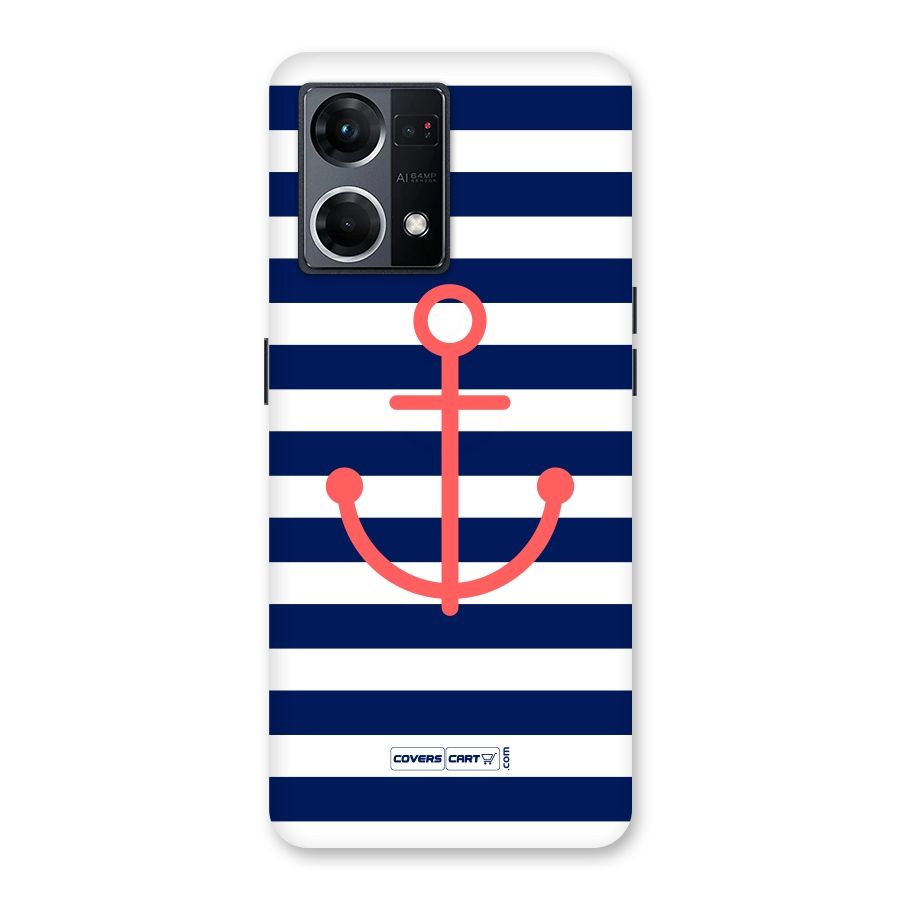 Anchor Stripes Glass Back Case for Oppo F21 Pro 5G