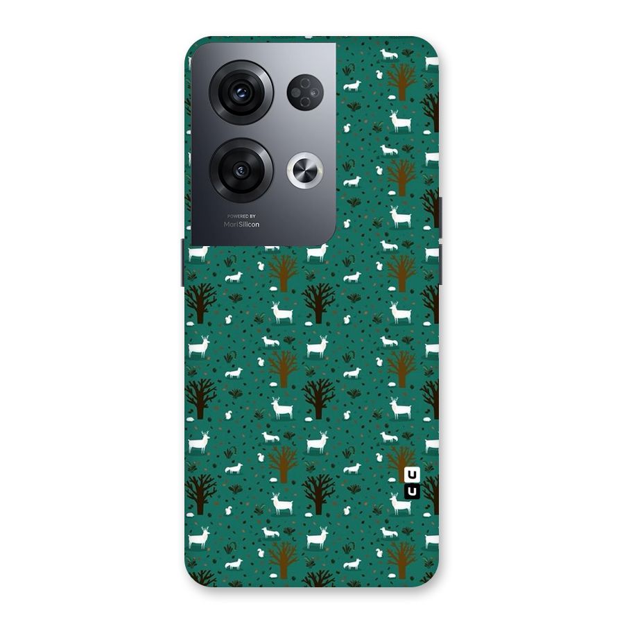 Animal Grass Pattern Back Case for Oppo Reno8 Pro 5G