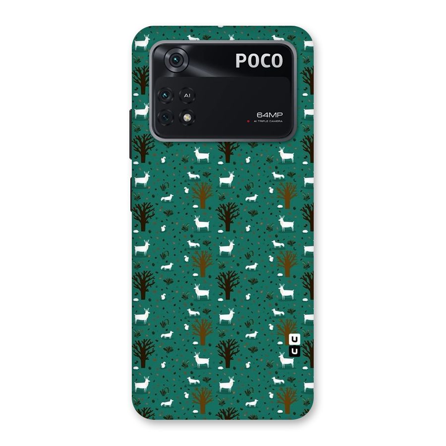 Animal Grass Pattern Back Case for Poco M4 Pro 4G