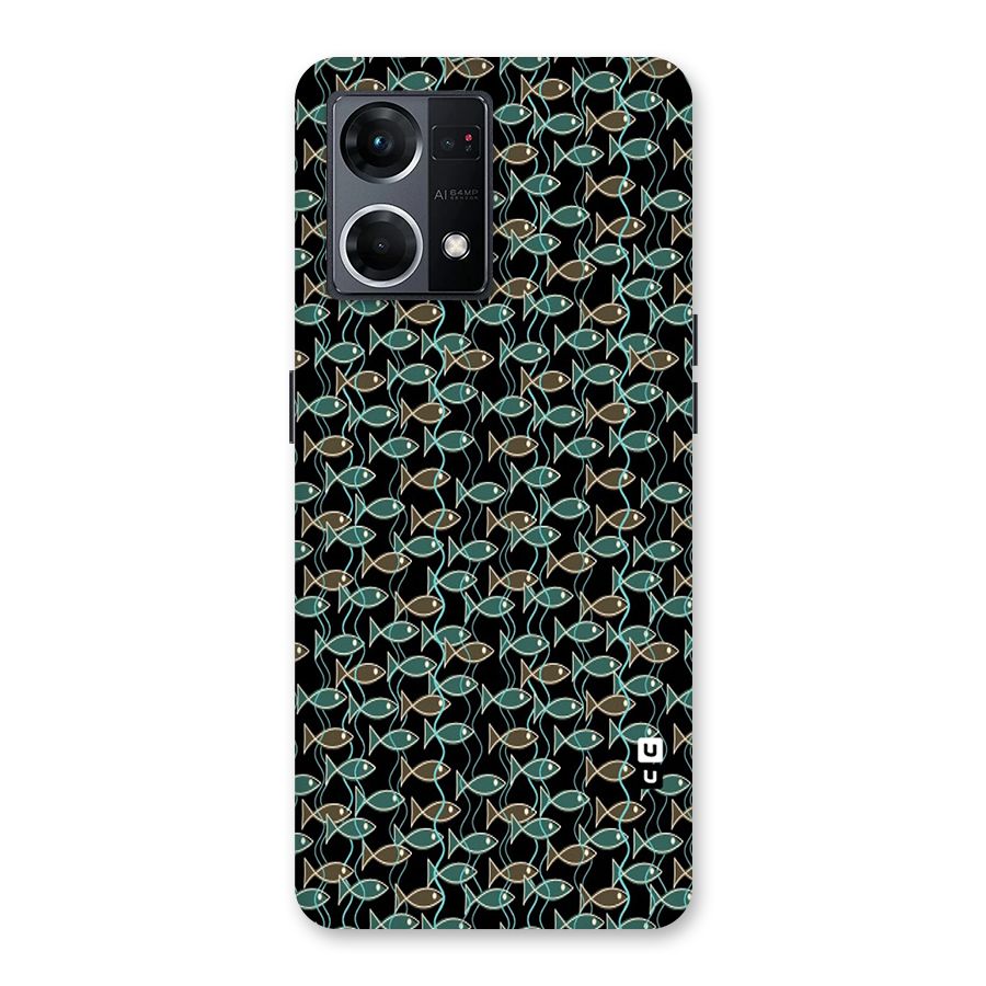 Animated Fishes Art Pattern Glass Back Case for Oppo F21 Pro 5G