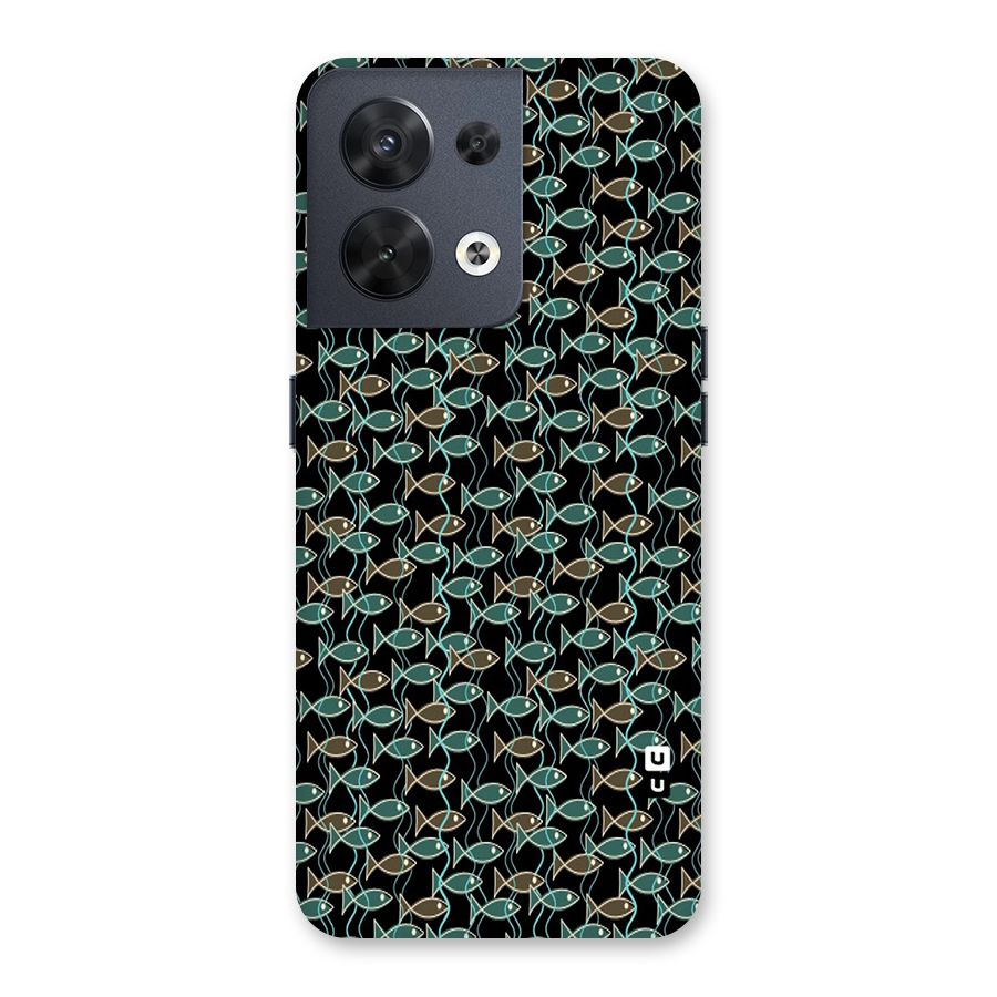 Animated Fishes Art Pattern Back Case for Oppo Reno8 5G
