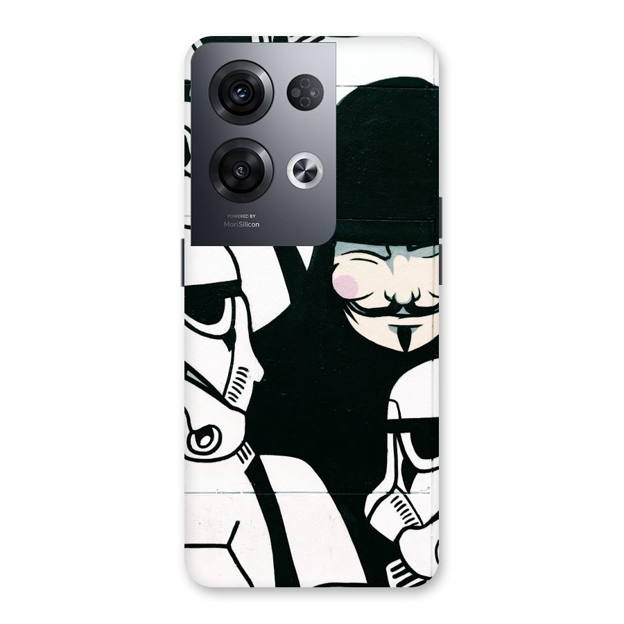 Anonymous Hat Back Case for Oppo Reno8 Pro 5G