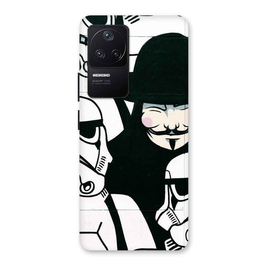 Anonymous Hat Back Case for Poco F4 5G