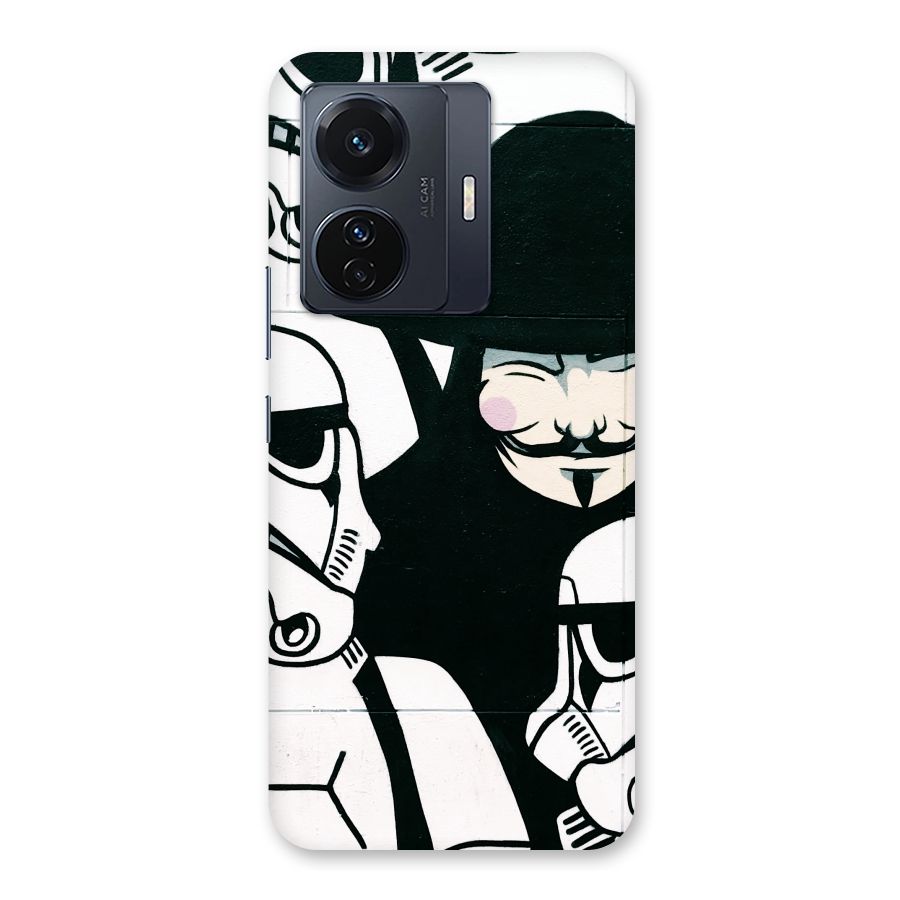 Anonymous Hat Back Case for Vivo T1 Pro